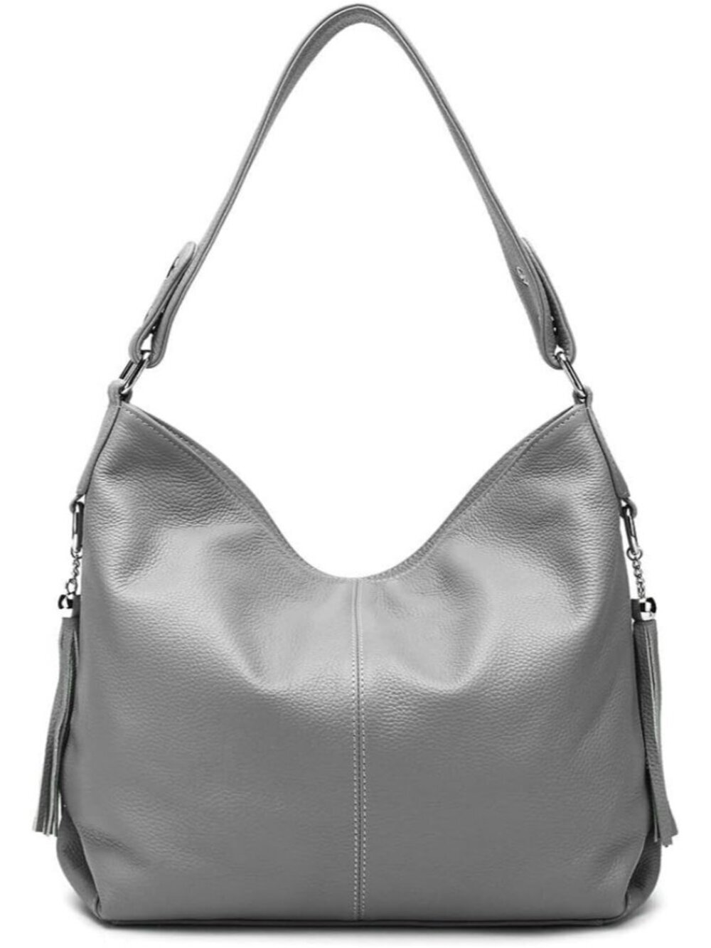 Women's Grey Handbag Ladies Shoulder Tote Messenger Hobo Bag Satchel Leather